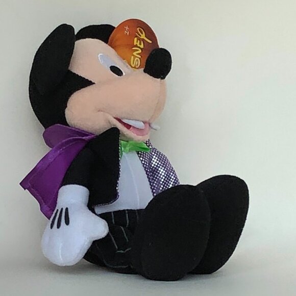 Disney Mickey Mouse New w/ Tag Halloween Vampire Plush  Toy 2+ - Picture 12 of 16